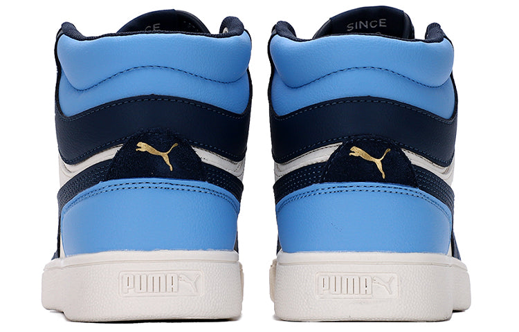 PUMA Shuffle Mid Mid Tops Casual Skateboarding Shoes Unisex Blue White 380748-09