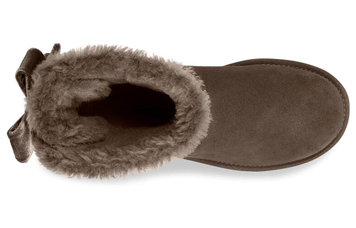 (WMNS) UGG Bailey Bow Velvet Snow Boots Brown 1118854-ESPR
