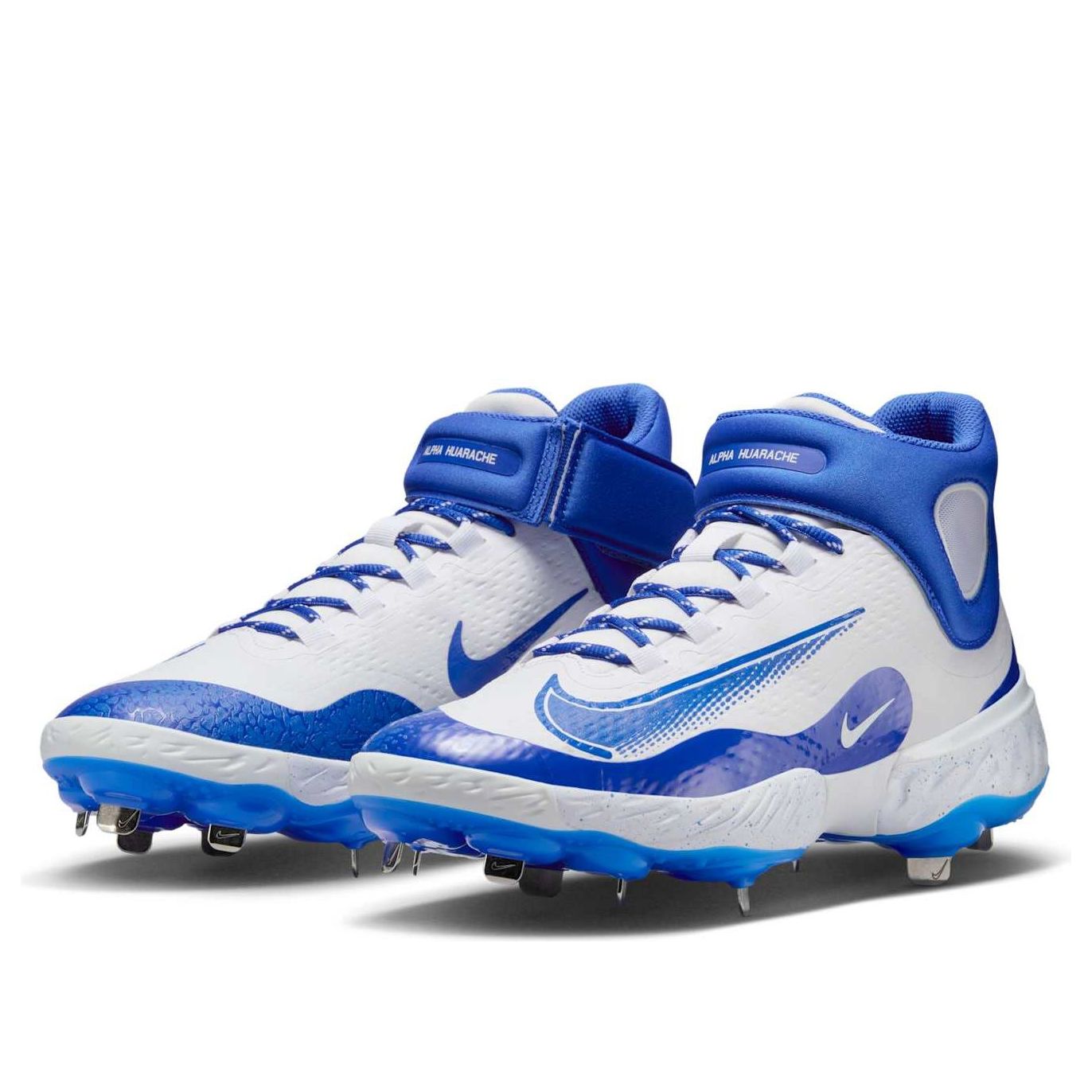 Nike Alpha Huarache Elite 4 Mid 'White Hyper Royal' FD2744-104