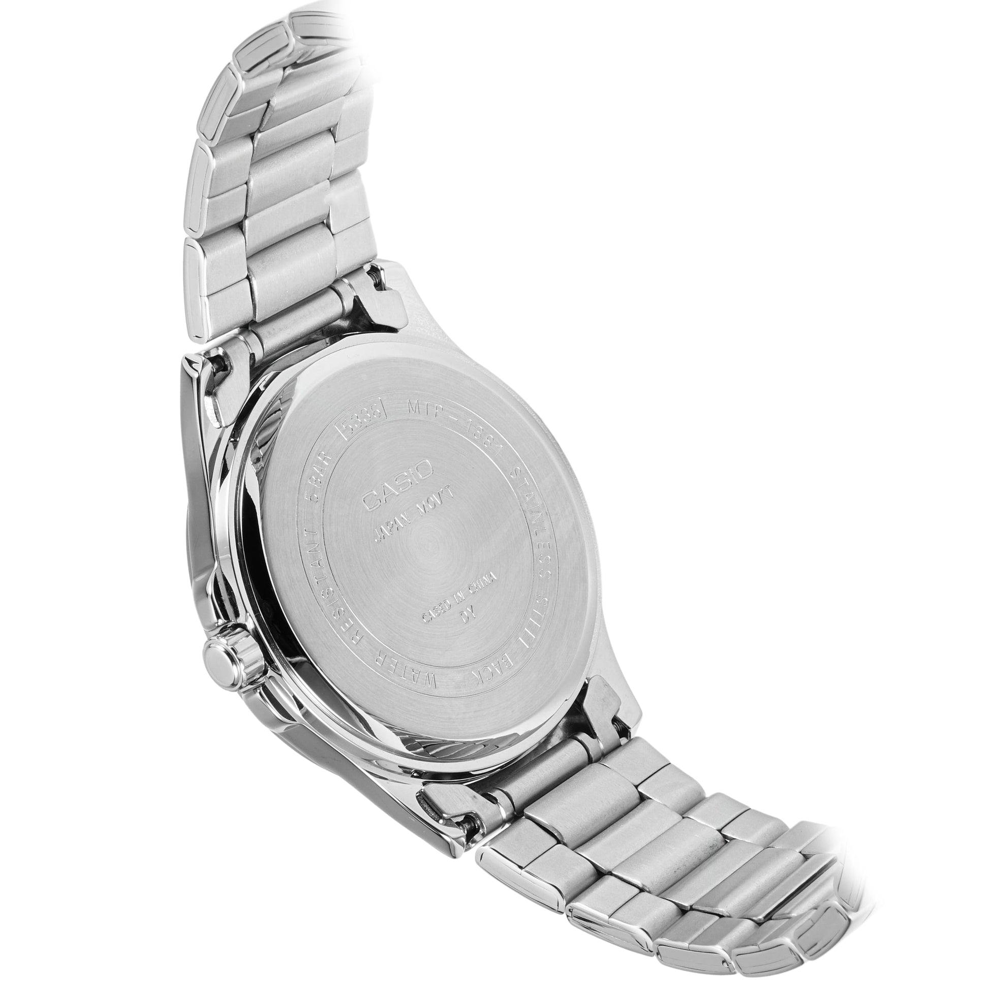 CASIO ENTICERSeries Stainless SteelStrapQuartzWatch Men's Silver Waterproof EDIFICE Mens White Analog MTP-1381D-7A
