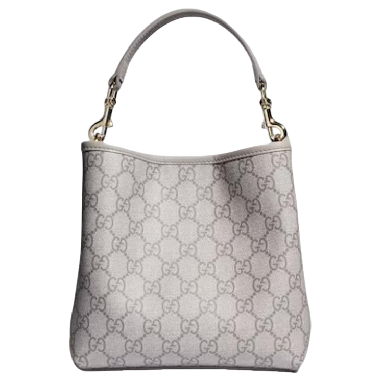 (WMNS) Gucci GG Emblem Small Bucket Bag 'Grey' 815118-FAD6M-1425