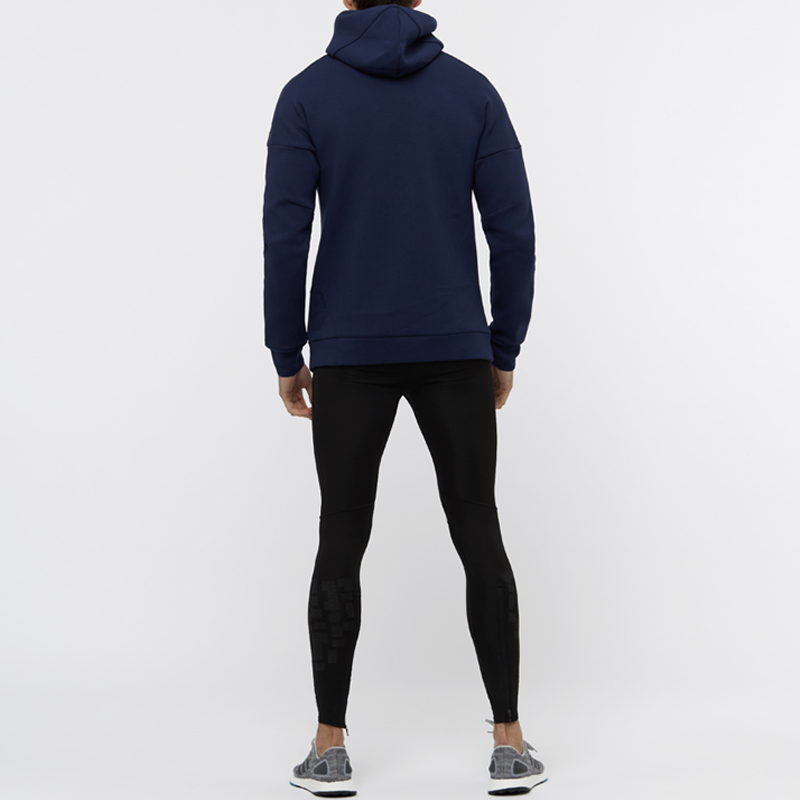 adidas Logo Knit Hooded Jacket Navy Blue BQ6928