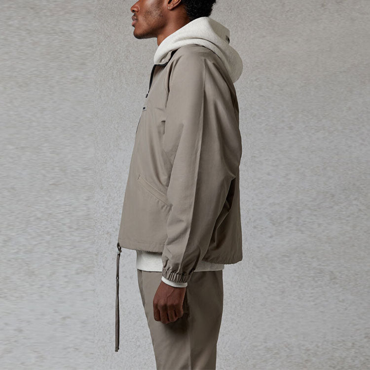 Fear of God Essentials FW20 Half Zip Track Jacket 'Cement' FOG-FW20-359