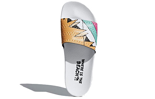 adidas Adilette Slides - Milticolor 'White' CQ3097