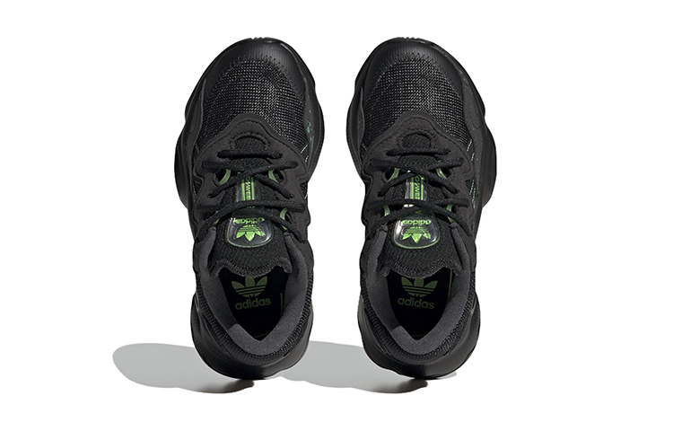 (GS) adidas Ozweego Shoes 'Black Solar Green' HR0238