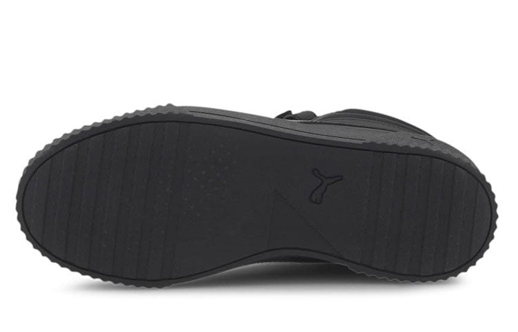 (WMNS) PUMA Carina Mid-Top Sneakers Black 373233-02