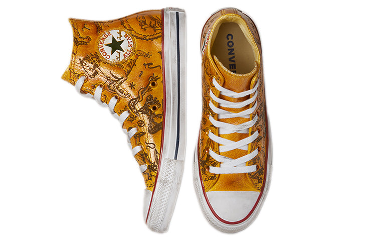 Converse Leather Chuck Taylor All Star High-Top Canvas Shoes Yellow 172535C