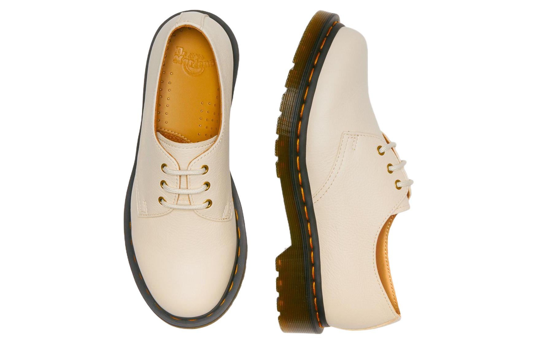 (WMNS) Dr. Martens 1461 Virginia Leather Oxford Shoes 'Parchment Beige' 24256292