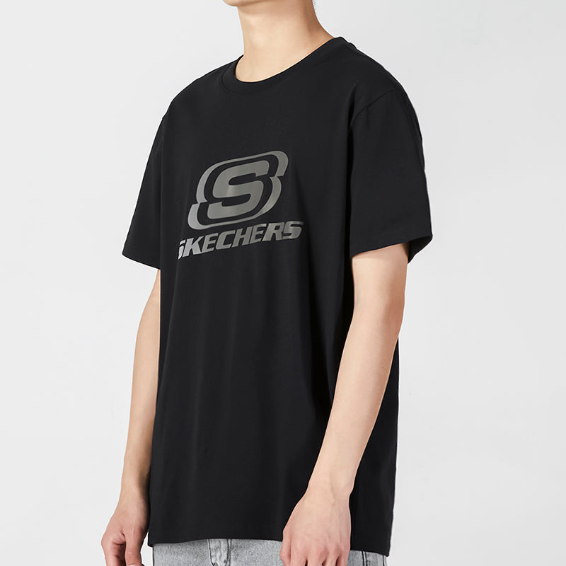 Skechers logo Graphic Tee 'Black Silver' L222M110-0018