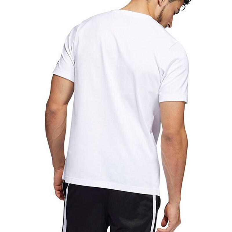 Men's adidas Rose Logo Cartoon Ross Pattern Printing Casual Round Neck Short Sleeve White T-Shirt HS4324