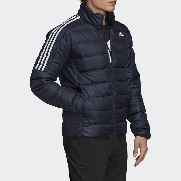 adidas Ess Down Logo Print, Warm, Casual Down Jacket Men's Legendary Ink Blue GH4594