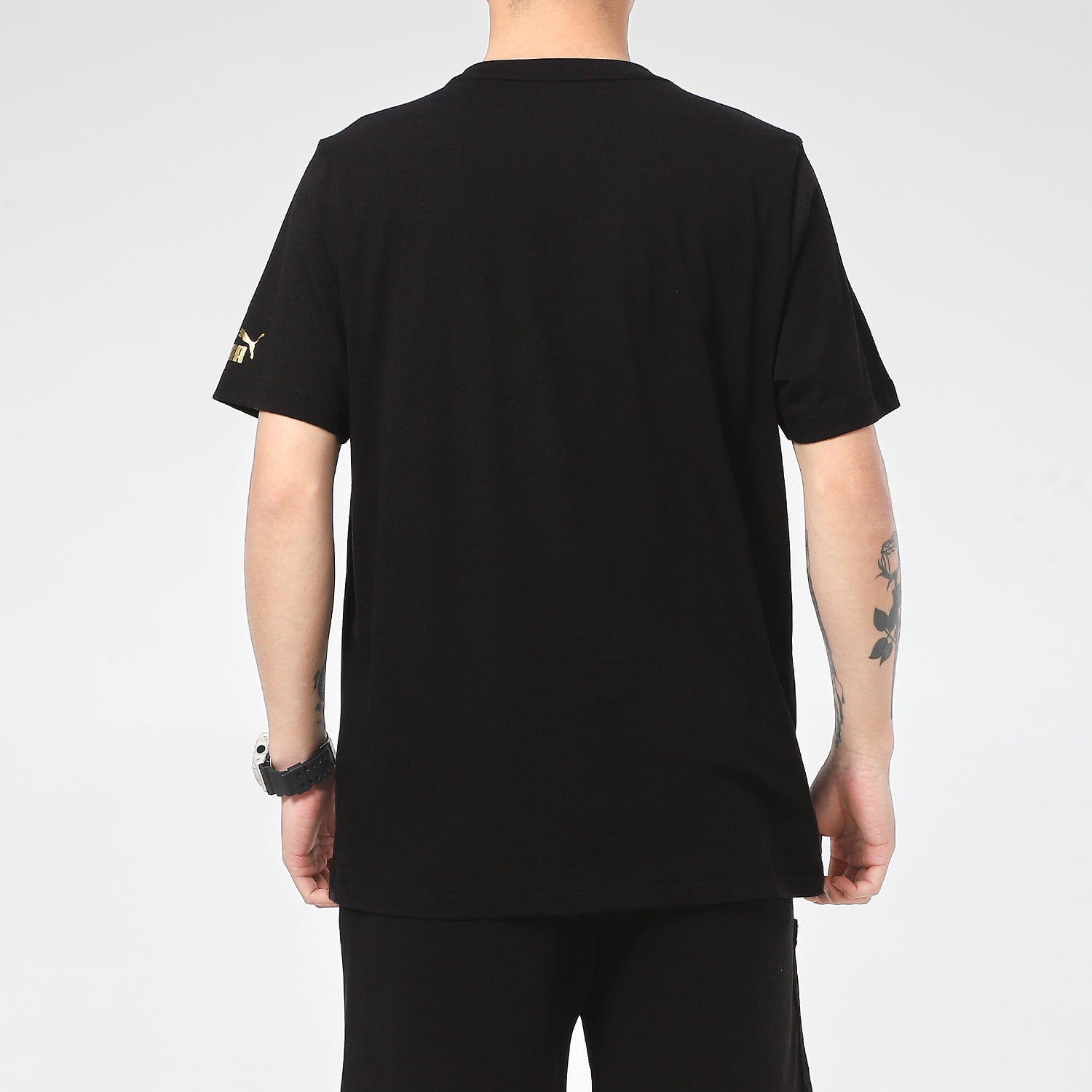 PUMA Logo Foil Tee 'Black' 533191-01