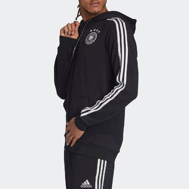 adidas Germany National Team Soccer/Football Sports Jacket Black FI1455