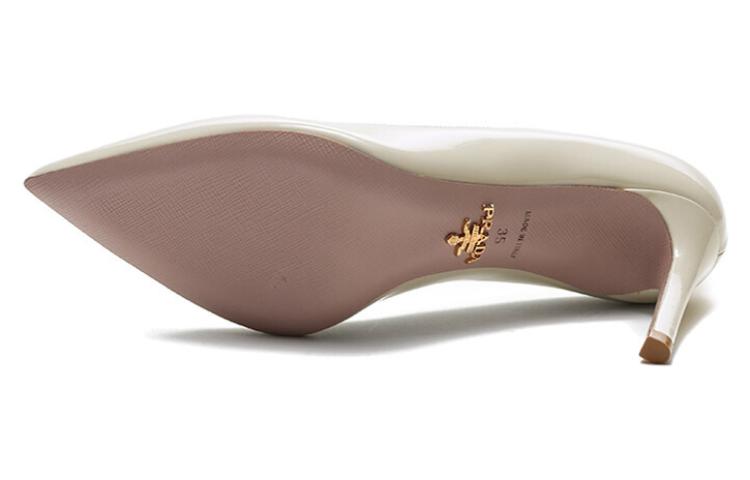 (WMNS) PRADA Pointed Patent Leather Heels 'White' 1I834I_069_F0K74_F_085