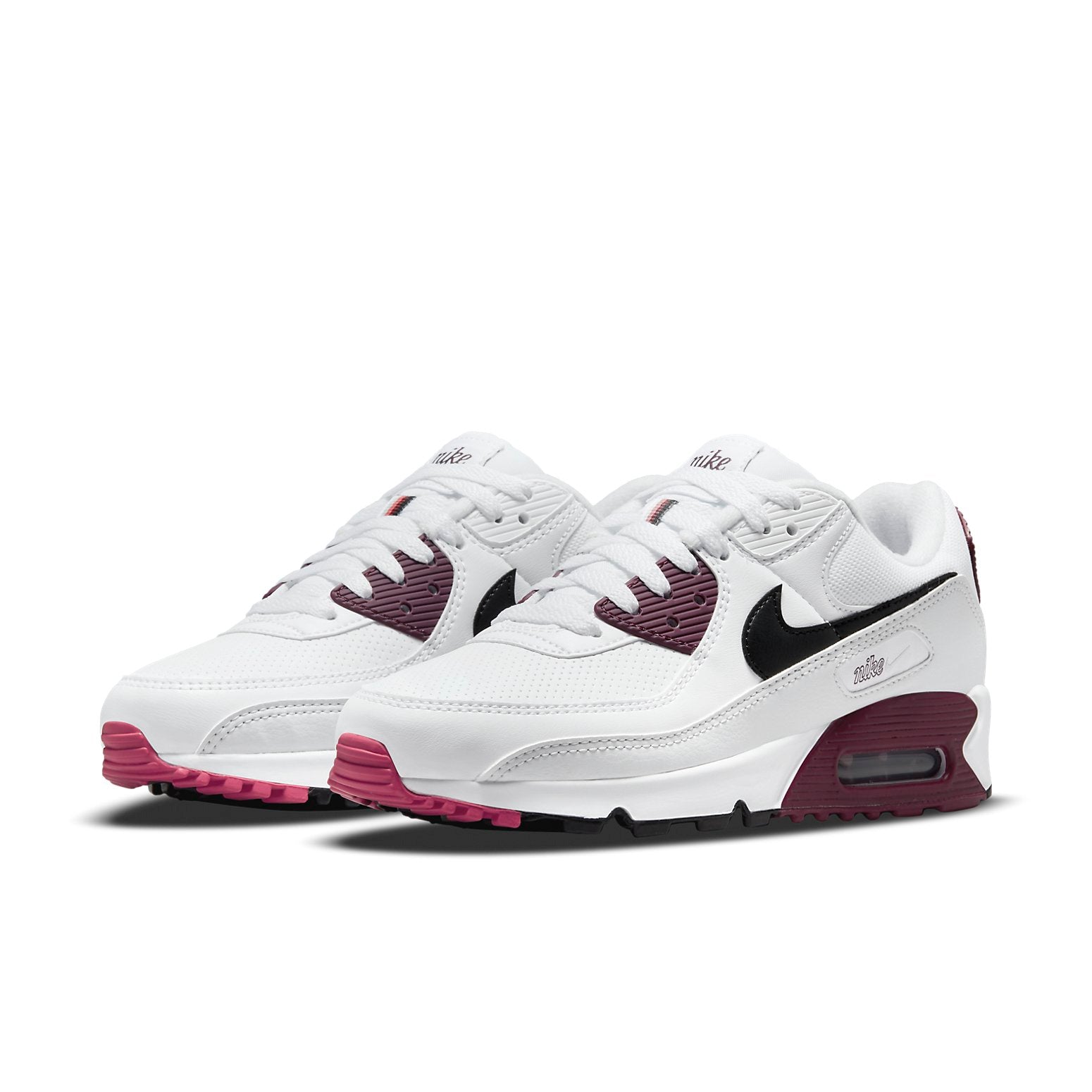 (WMNS) Nike Air Max 90 'White Dark Beetroot' DH1316-100