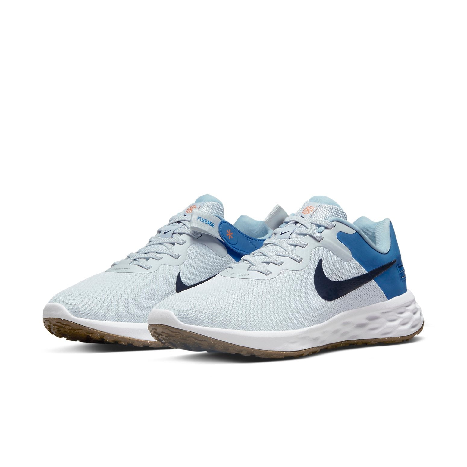Nike Revolution 6 FlyEase Next Nature Extra Wide 'Pure Platinum Dark Marina Blue' DD8476-002