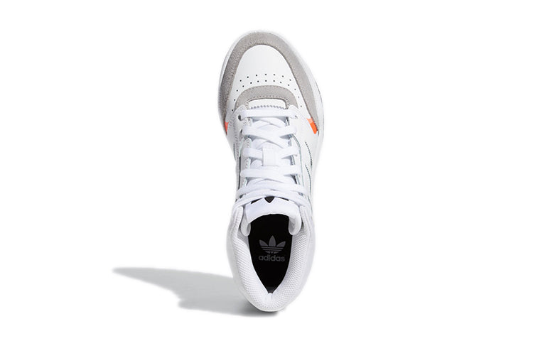 (GS) adidas Original Drop Step Competition Running Shoes 'White Grey Orange' EE8755