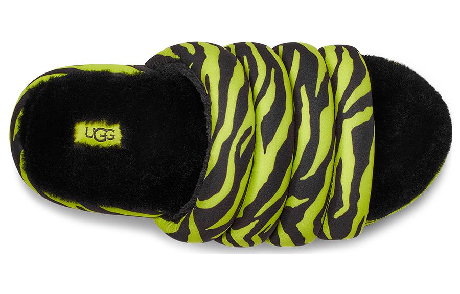 (WMNS) UGG Platform Maxi Slide 'Zebra Print Lime' 1127075-KLM
