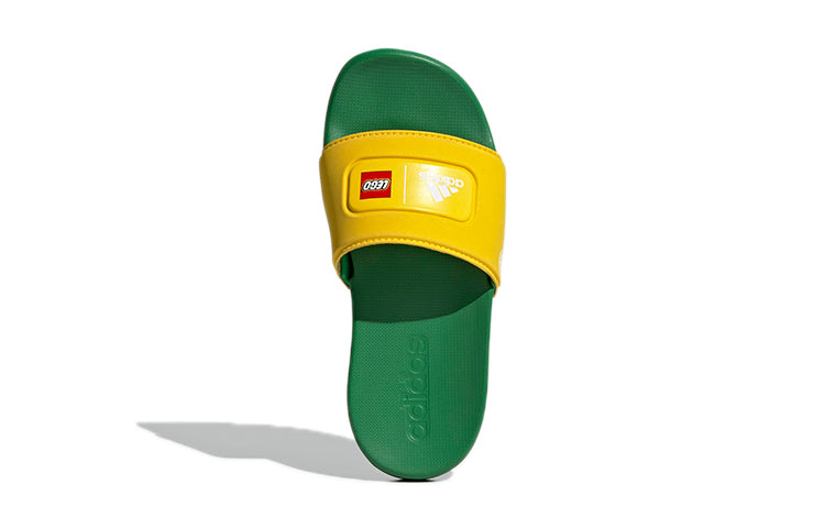 (GS) adidas LEGO x Adilette Slide 'Equipment Yellow Green' GV8233