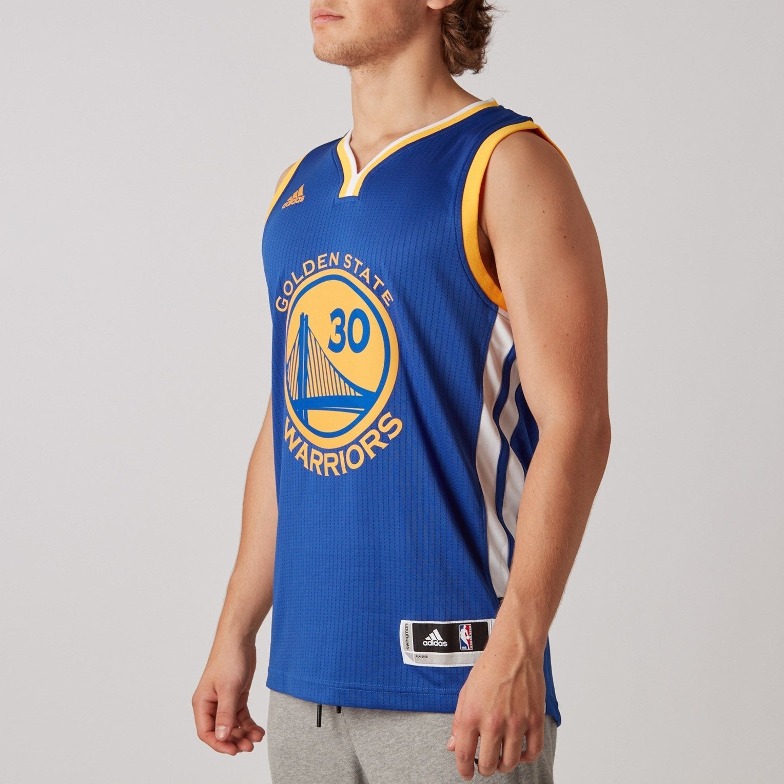 adidas Golden State Warriors Curry Jersey 'Blue Yellow' A45910