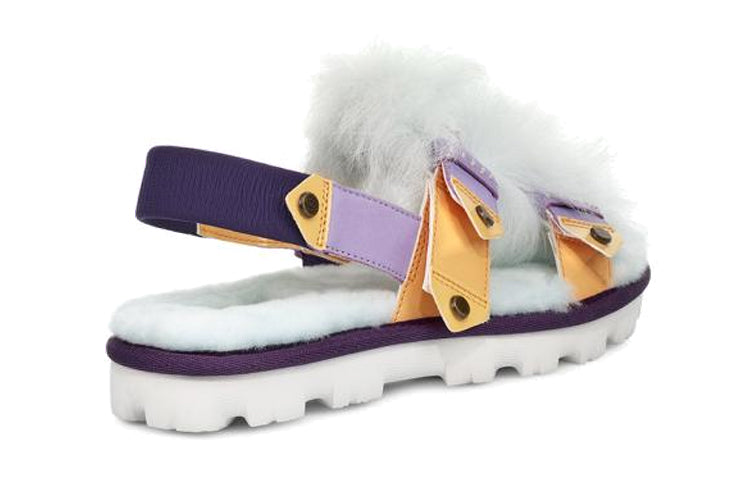 (WMNS) UGG Desert Dream Patent Slingback 'White Blue' 1104230-AGAVE