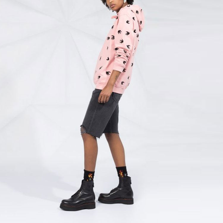 (WMNS) Alexander McQueen Pattern Printing Hoodie Pink 481637-ROR61-5701