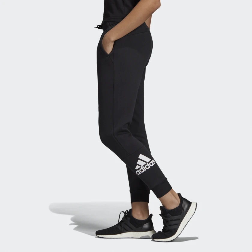 (WMNS) adidas W MH BOS Pant Fleece Lined Knit Long Pants Black EB3806