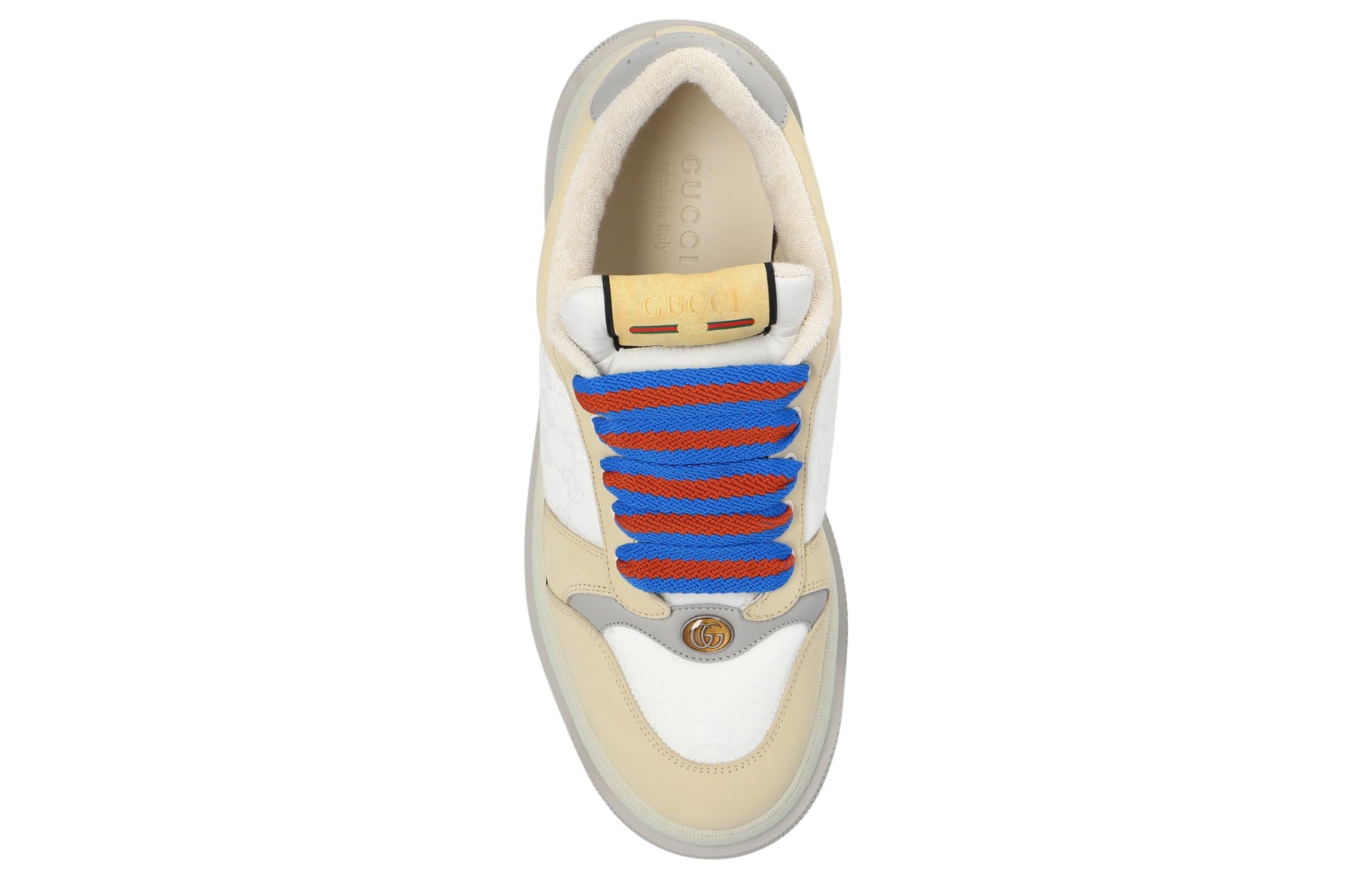 Gucci Screener GG Leather Sneakers 'White Beige Grey' 750048-FAB39-9083
