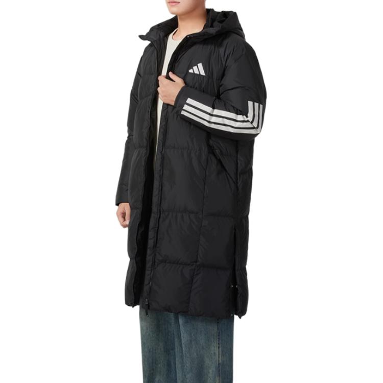 adidas LONG DOWN JKT Asia Sizing 'Black' JG3840