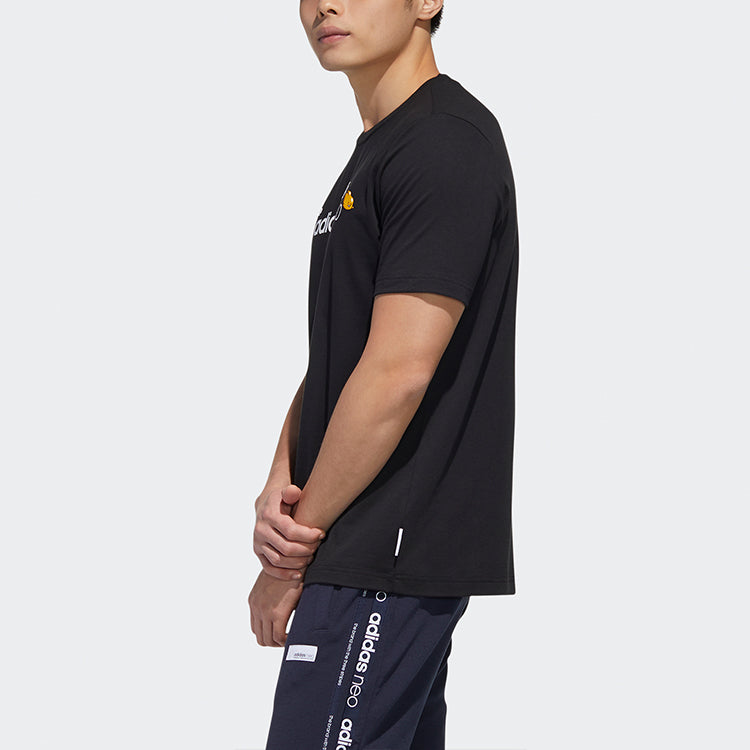 adidas neo x Sanrio Yellow Crossover Casual Sports Breathable Round Neck Short Sleeve Black GL7217