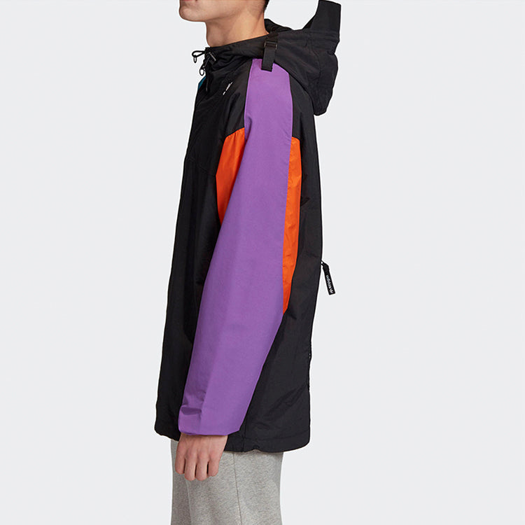 adidas originals Colorblock Athleisure Casual Sports Jacket Black GC8703
