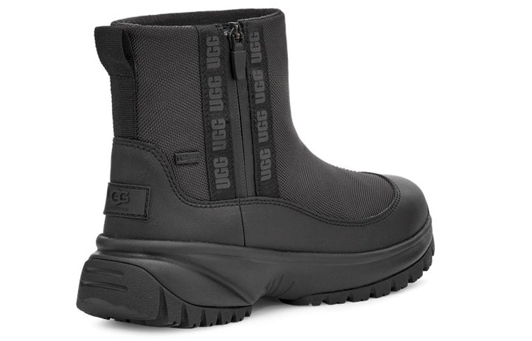 (WMNS) UGG Yose Zip Fleece Lined Snow Boots Black 1112329-BLK