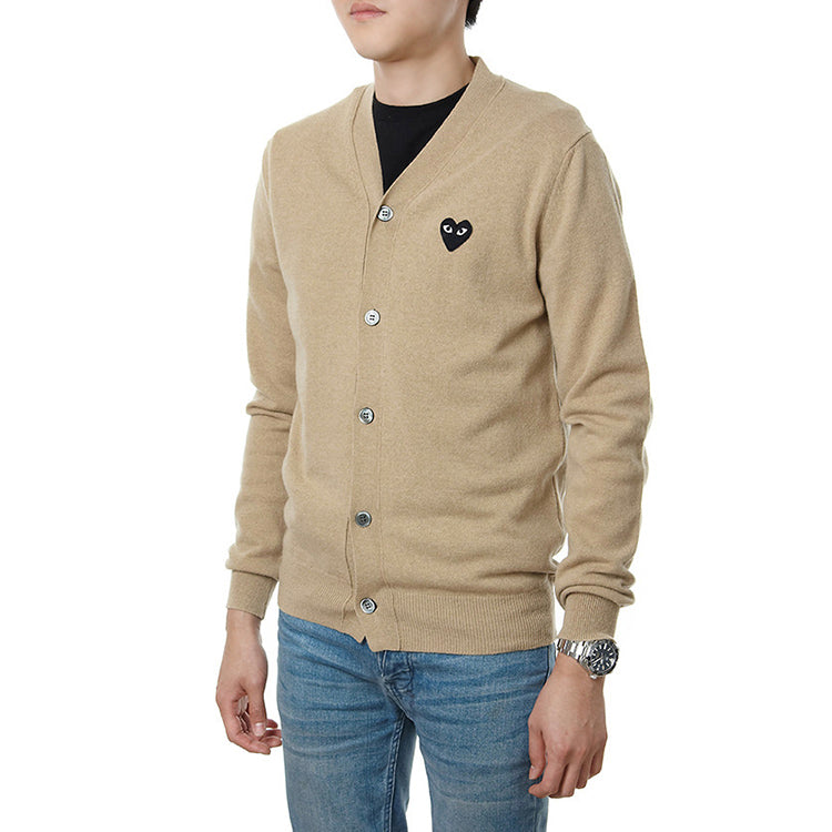 COMME des GARCONS PLAY Cardigan Black Emblem 'Beige' AZ-N024-051-3