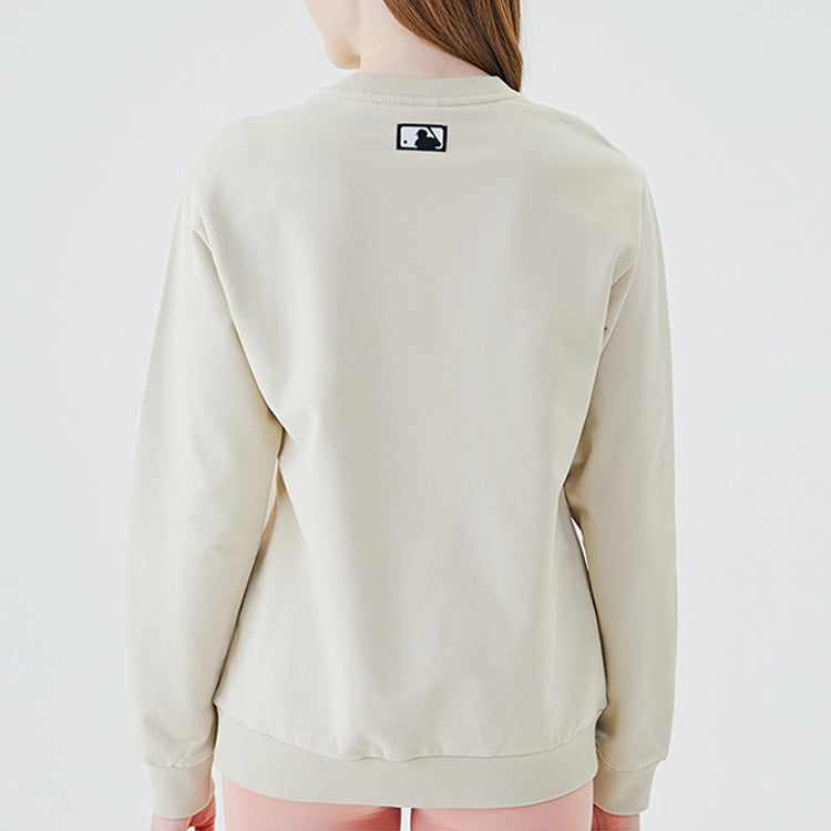 MLB Cartoon Series Embroidered Sports Round Neck Long Sleeves Unisex Khaki 31MTC1011-50B