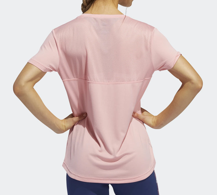 (WMNS) adidas Own The Run Tee Reflective Printing Sports Short Sleeve Pink FL7815