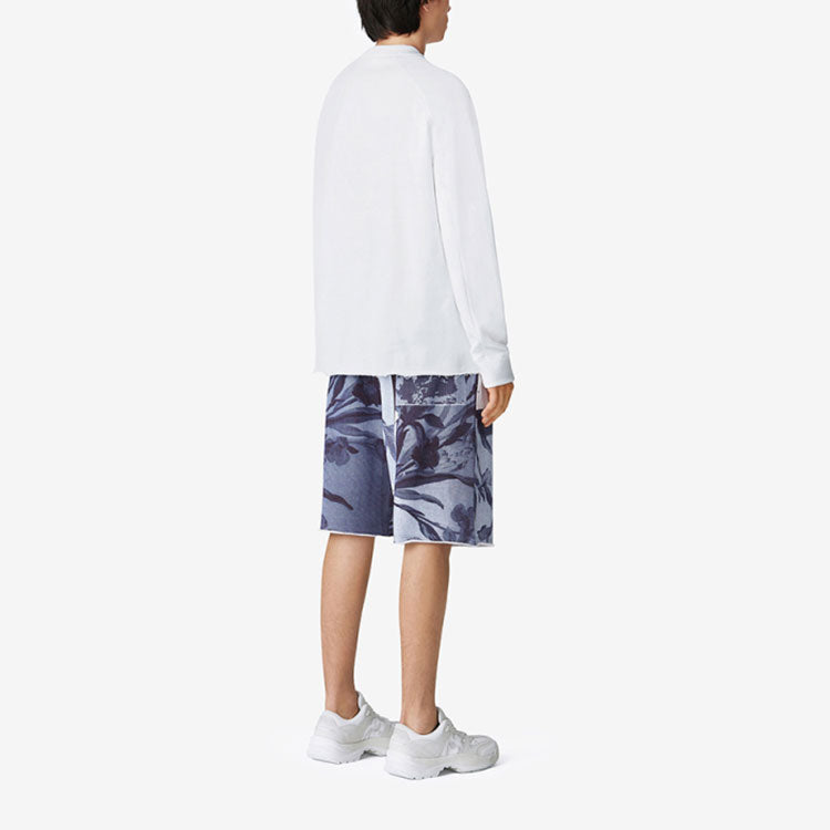 KENZO SS21 520 Series Round Neck Printing Pattern Long Sleeves White FB52SW8954ML-01
