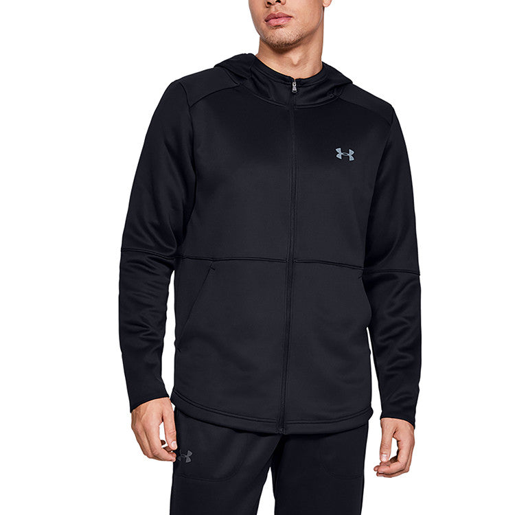 Men's Under Armour WarmUp Training Sports Zipper hooded Tops Black 1345259-001
