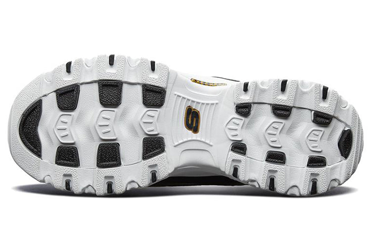 (WMNS) Skechers D'Lites Low-Top Daddy Shoes Black/Gold 11919-BKGD