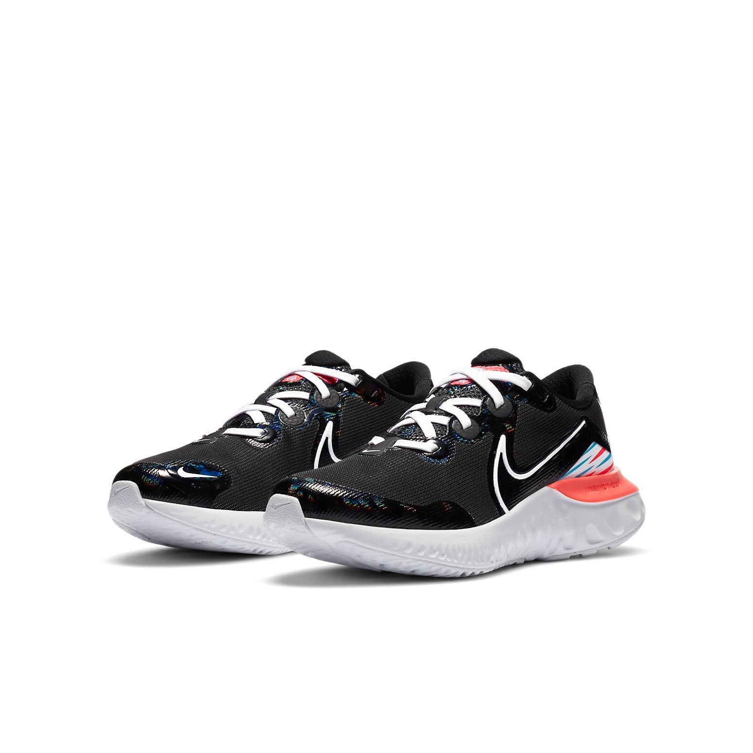 (GS) Nike Renew Run Light 'Black White Pink' CV8990-023