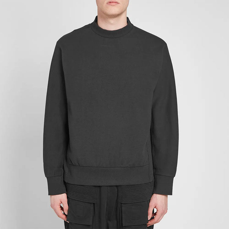 Men's Y-3 TOKETA PRINT CREW SWEATER Round Neck Black FJ0425