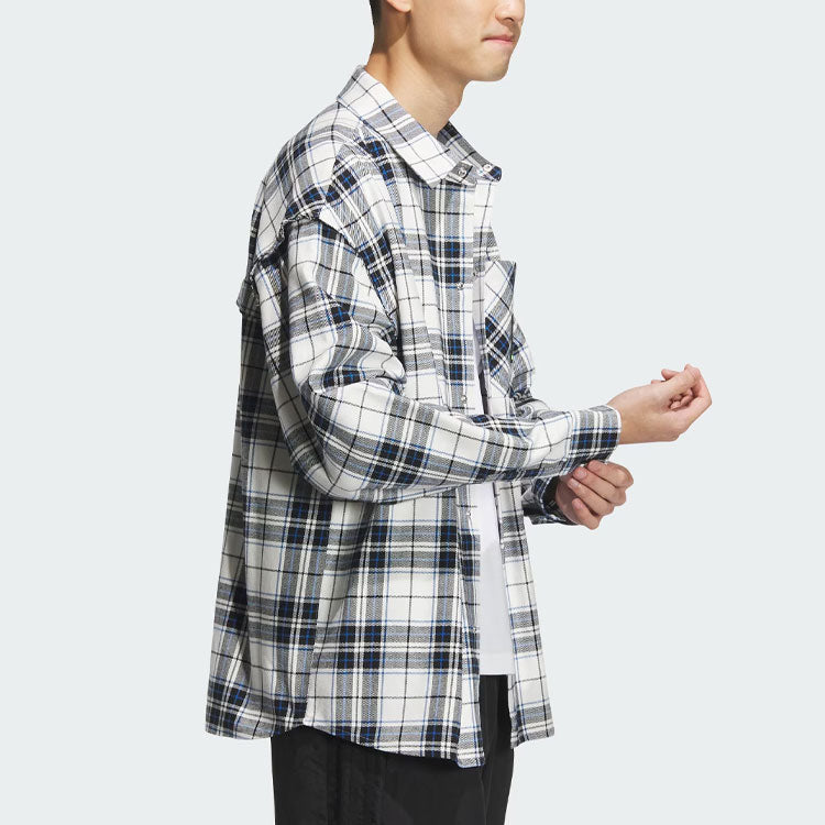 adidas Neo Casual Detachable Sleeve Shirt 'White Black' IK5155