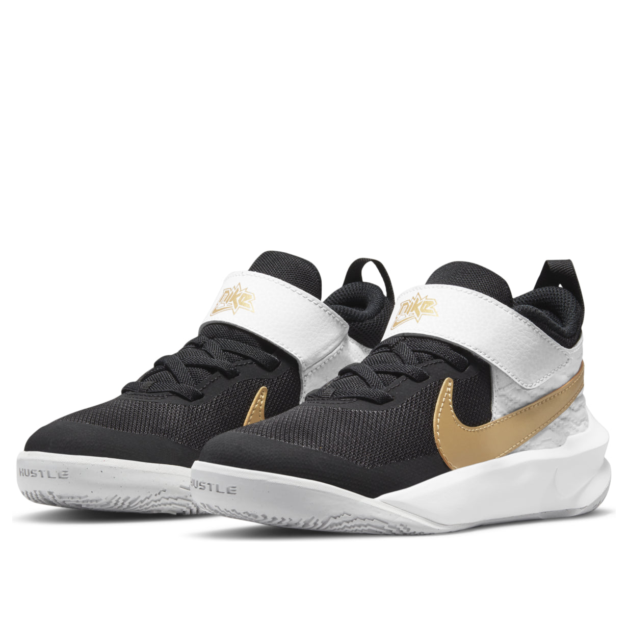 (PS) Nike Team Hustle D10 'Black White Metallic Gold' CW6736-002
