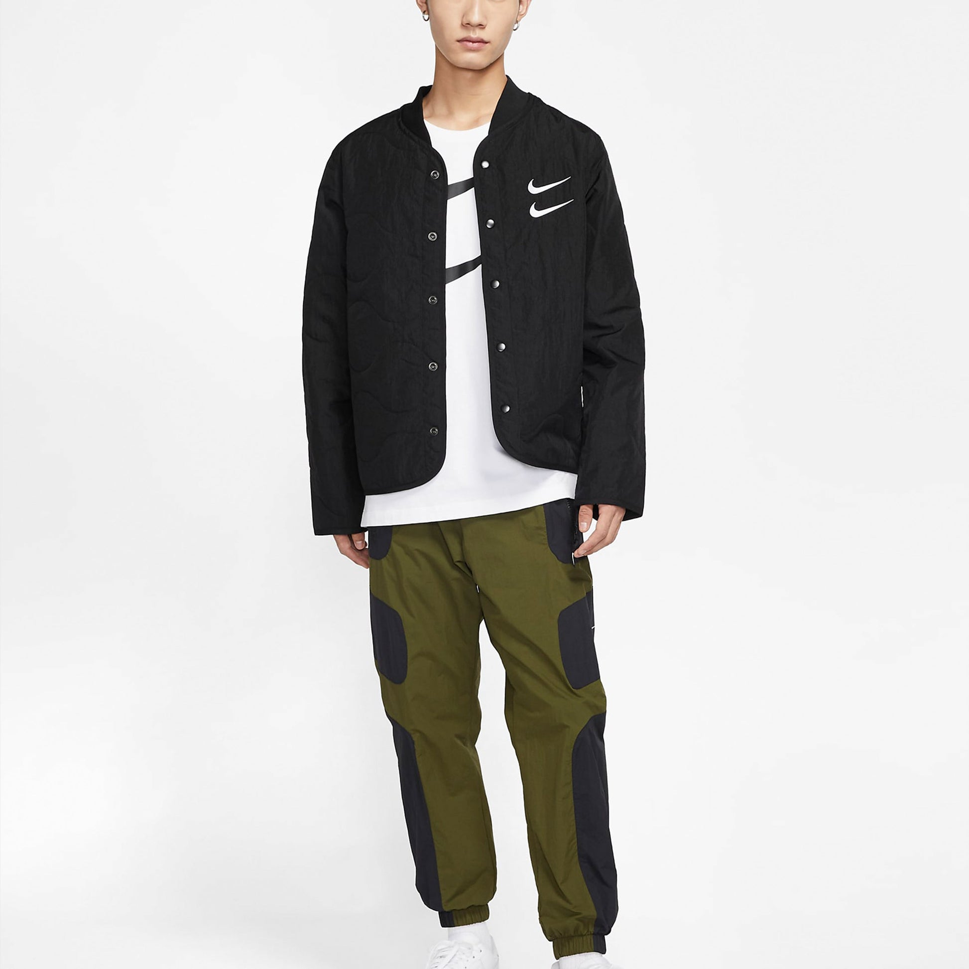Nike Sportswear Double Swoosh Jacket Men Black CU3923-010
