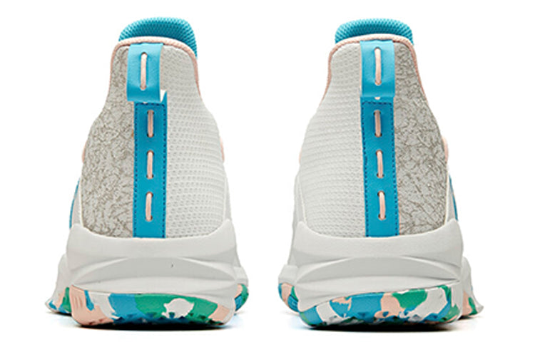 ANTA Ling Level Basic Basketball Shoes 'White Blue Pink' 112141148R-4