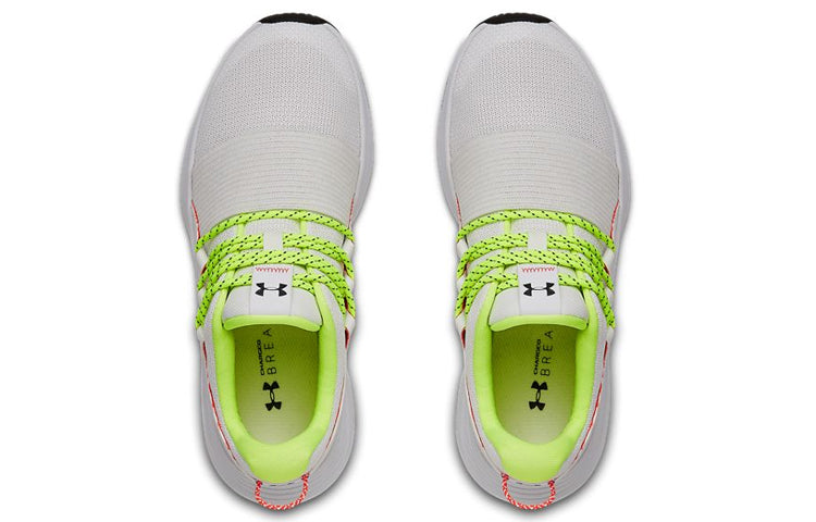 (WMNS) Under Armour Charged Breathe Lace Running Shoes White/Green 3022584-103