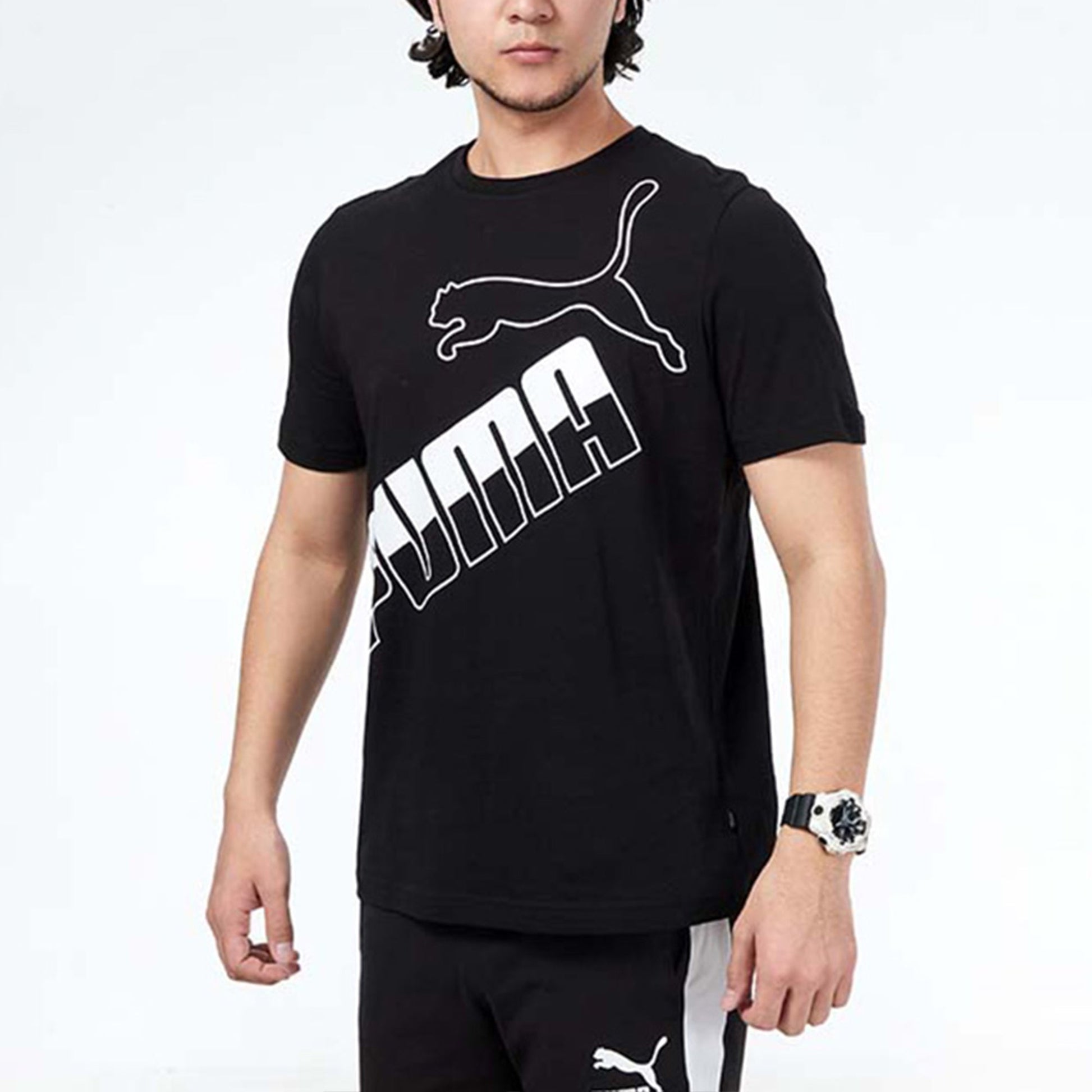 PUMA Big Logo T-Shirt 'Black' 845572-01