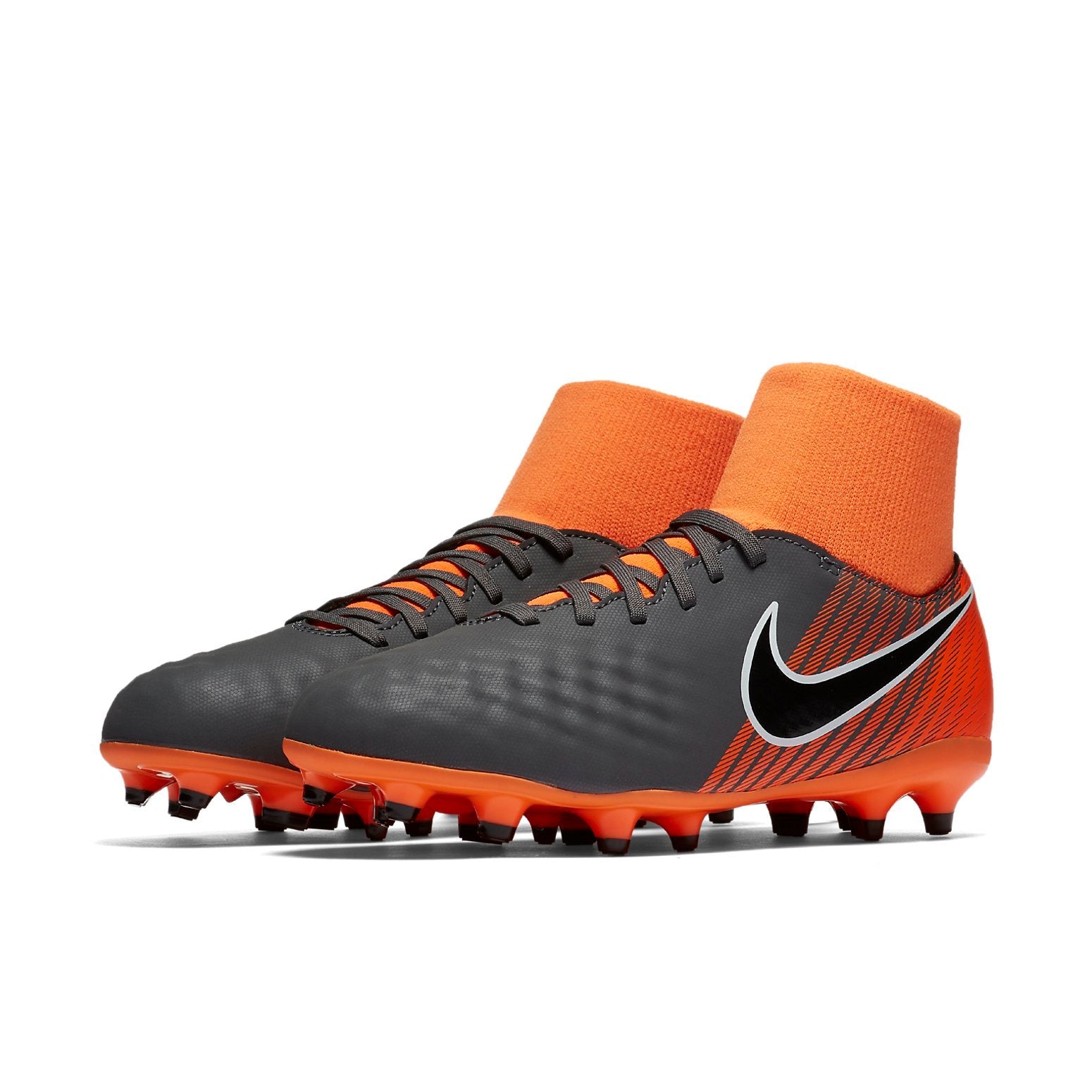 (GS) Nike Magista Obra 2 Academy DF FG 'Dark Grey Orange' AH7313-080