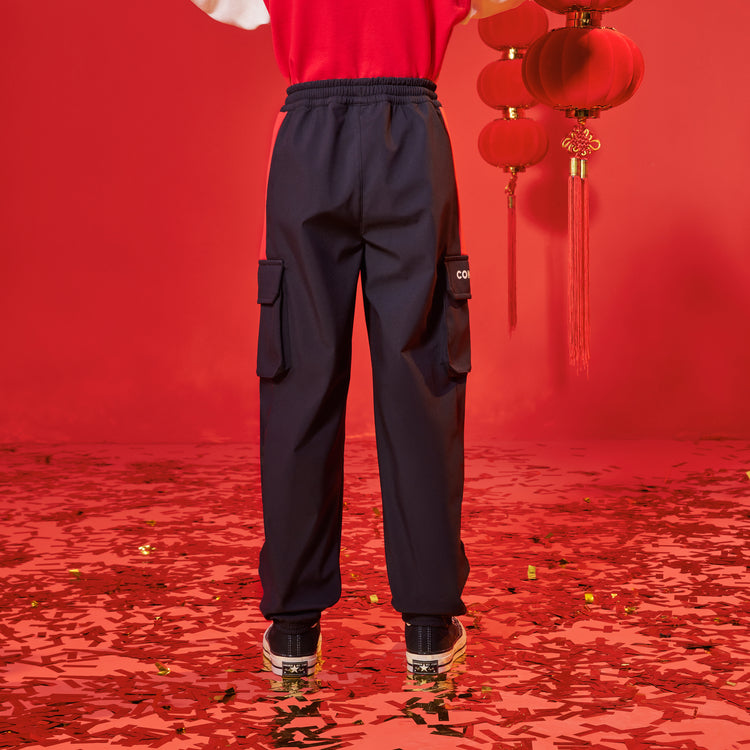 (PS) Converse Casual Long Pants Asia Sizing 'Black Red' CV2312135GS-001