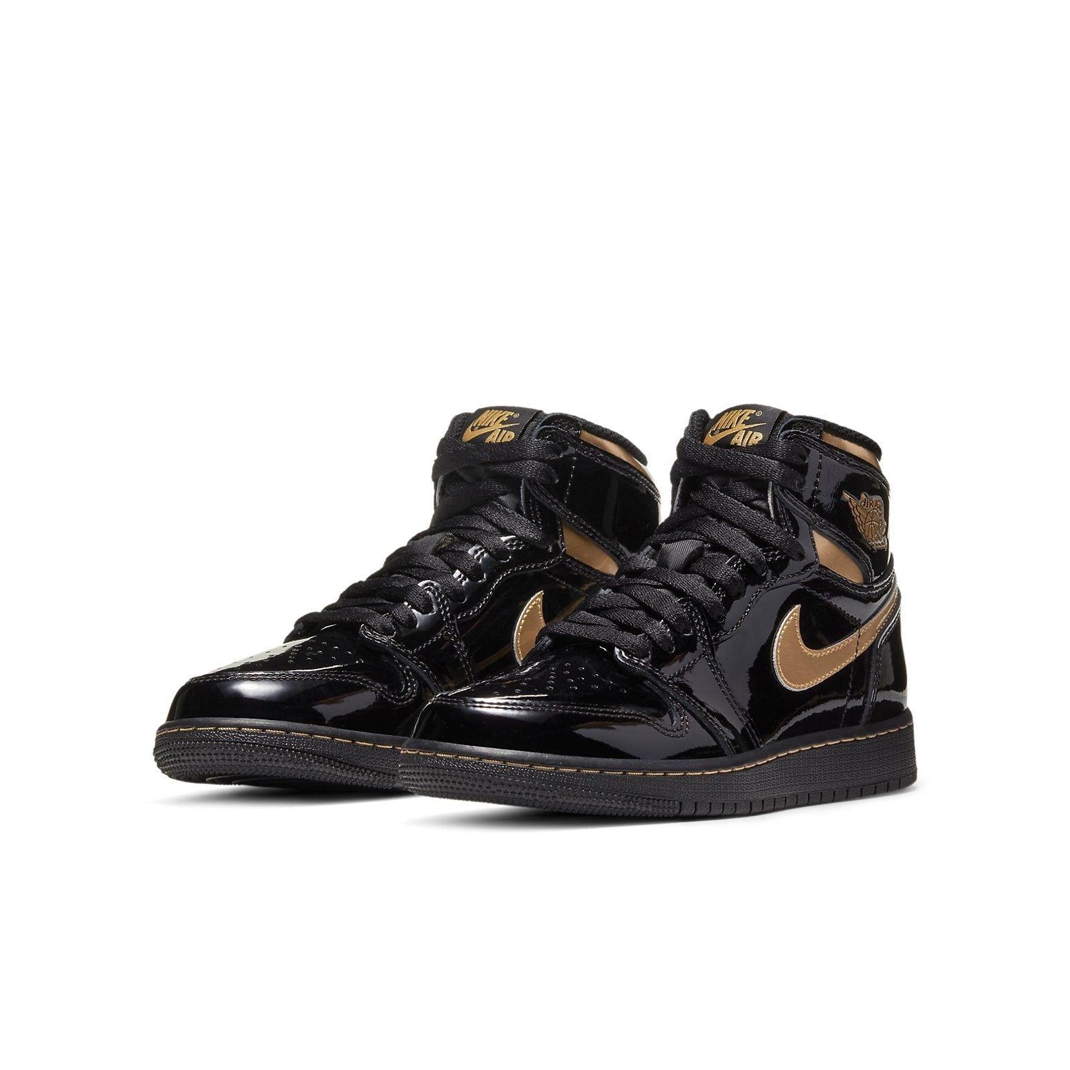 (GS) Air Jordan 1 Retro High OG 'Black Metallic Gold' 575441-032