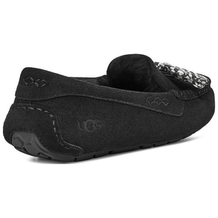(WMNS) UGG Ansley Bow Slippers 'Black White' 1138117-BLK